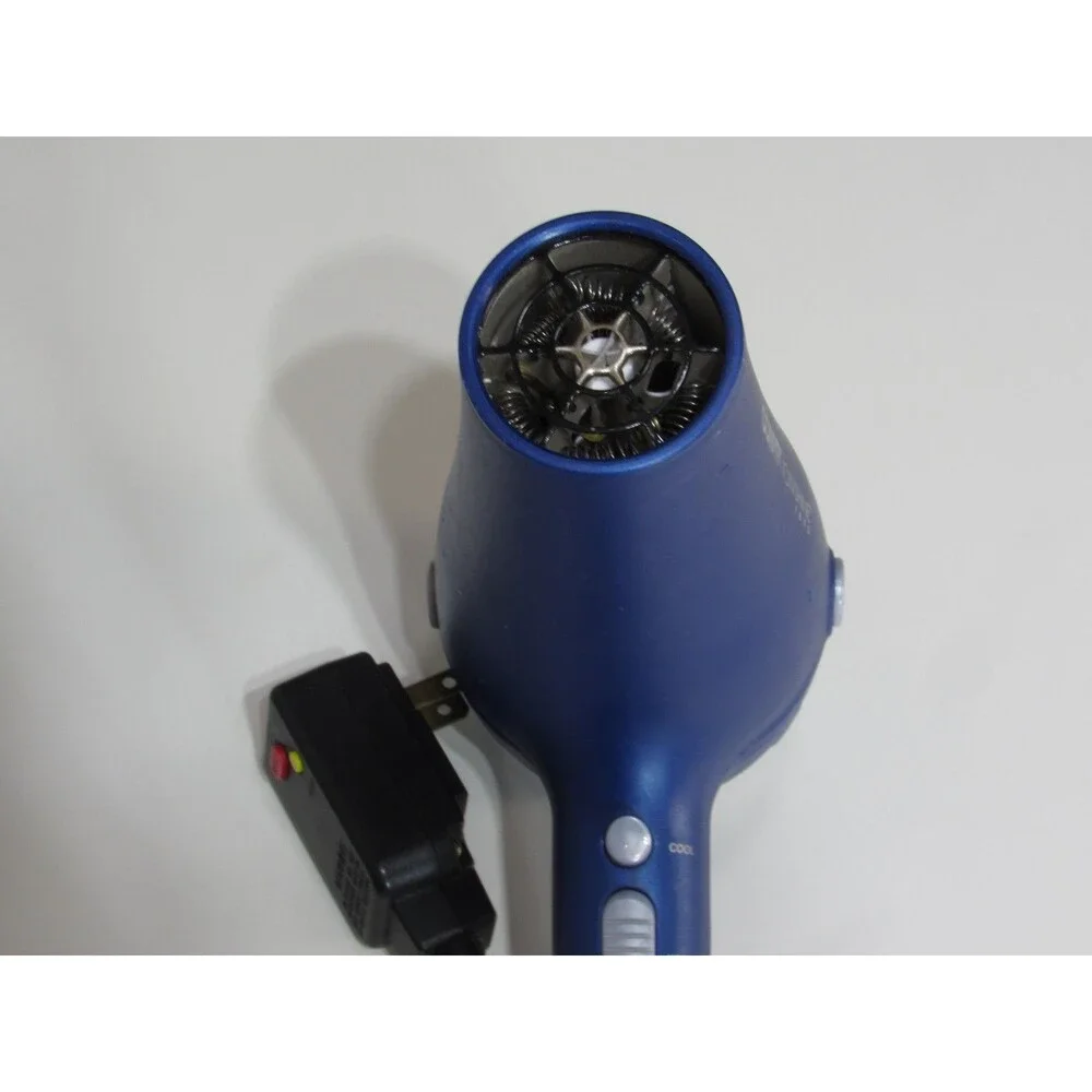 Conair Ion Shine 1875 Hair Dryer Blue Retractable Cord 3 Heat 2 Speed Settings